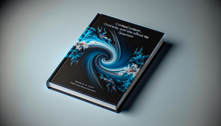 alt_text: "Book titled 'Context, Contracts, and the Kaplan Question' with a blue and black cover."