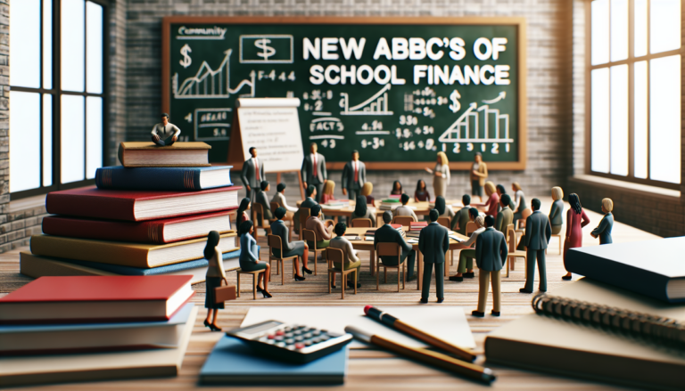 alt_text: "Cover of 'New ABC’s of School Finance' section for community involvement."