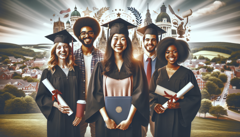 alt_text: "Headline: 'Campus News Stories Shaping Local Futures' with a vibrant university setting."