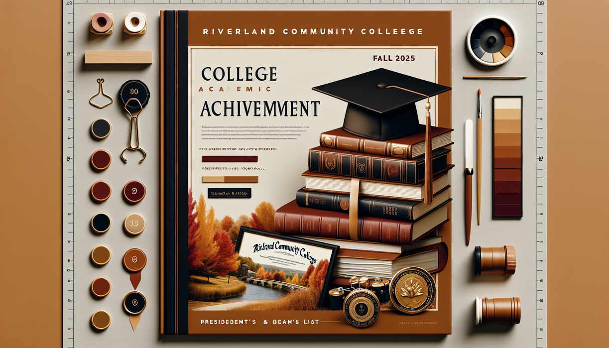 alt_text: "Sign reading 'Context of Excellence at Riverland College' in a landscaped campus area."