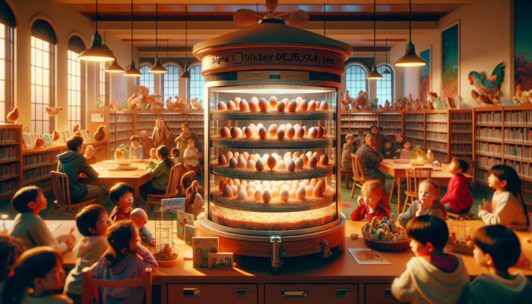 alt_text: A community gathers eagerly as eggs are about to hatch during a local storytime event.