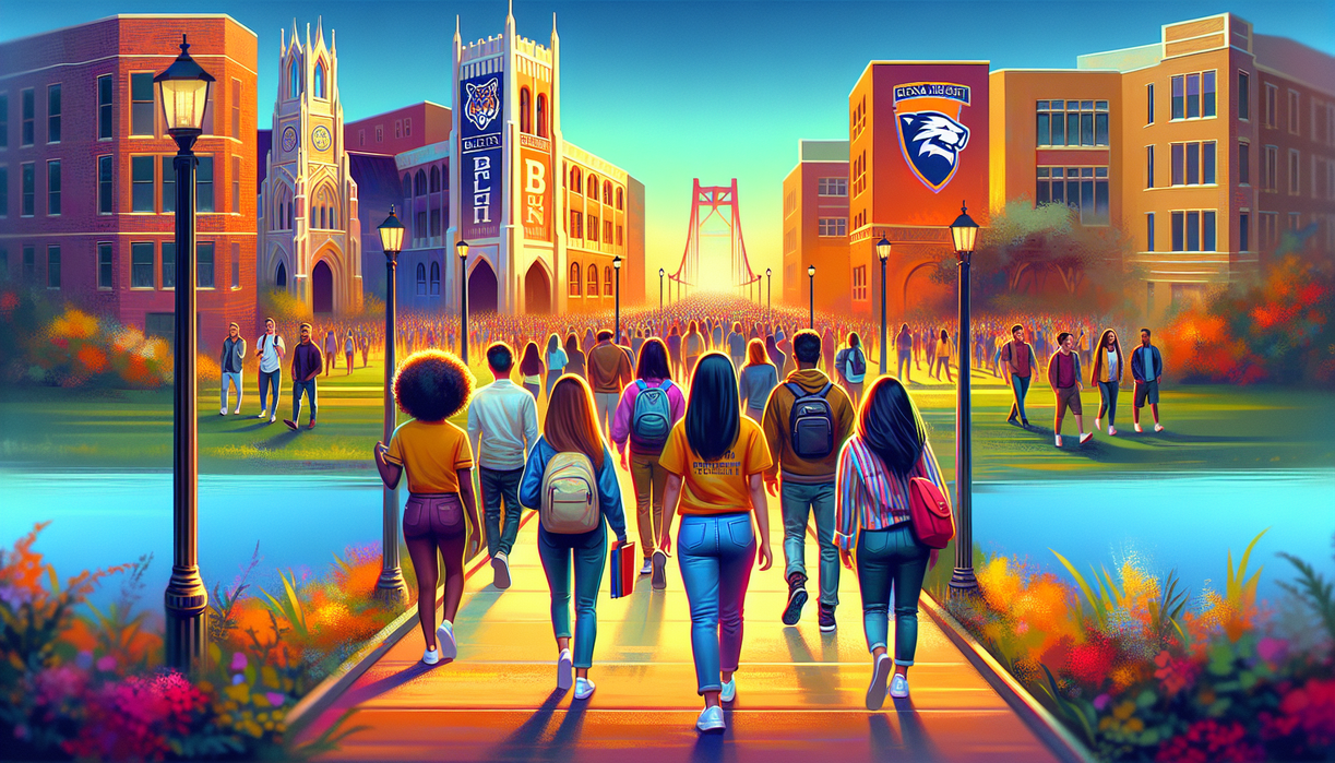 alt_text: "People signing a partnership agreement at Bluffton's Siena Heights event."