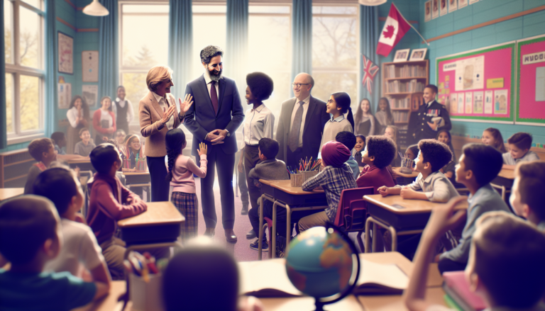 alt_text: Graduation ceremony with students wearing caps and gowns, focus on "Students First" banner.