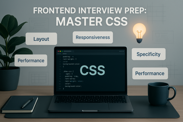 **alt_text**: "Promotional image for mastering CSS interview questions for frontend job success."