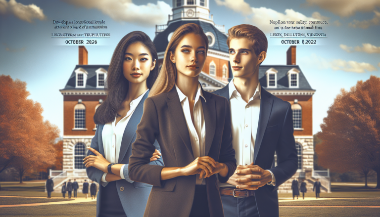 alt_text: "Leadership content context at W&L illustrated with diverse icons and textual elements."