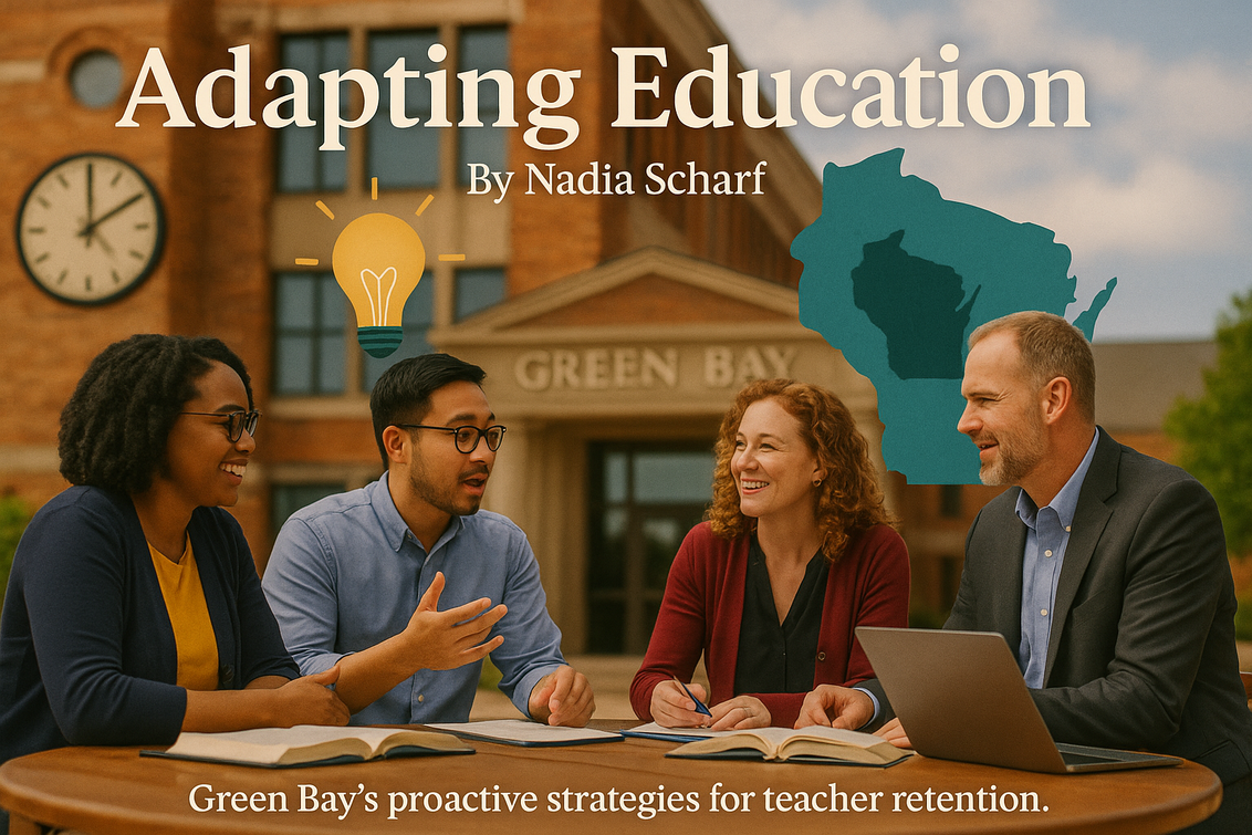 alt_text: "Graphic showing modern teaching strategies in evolving educational contexts."