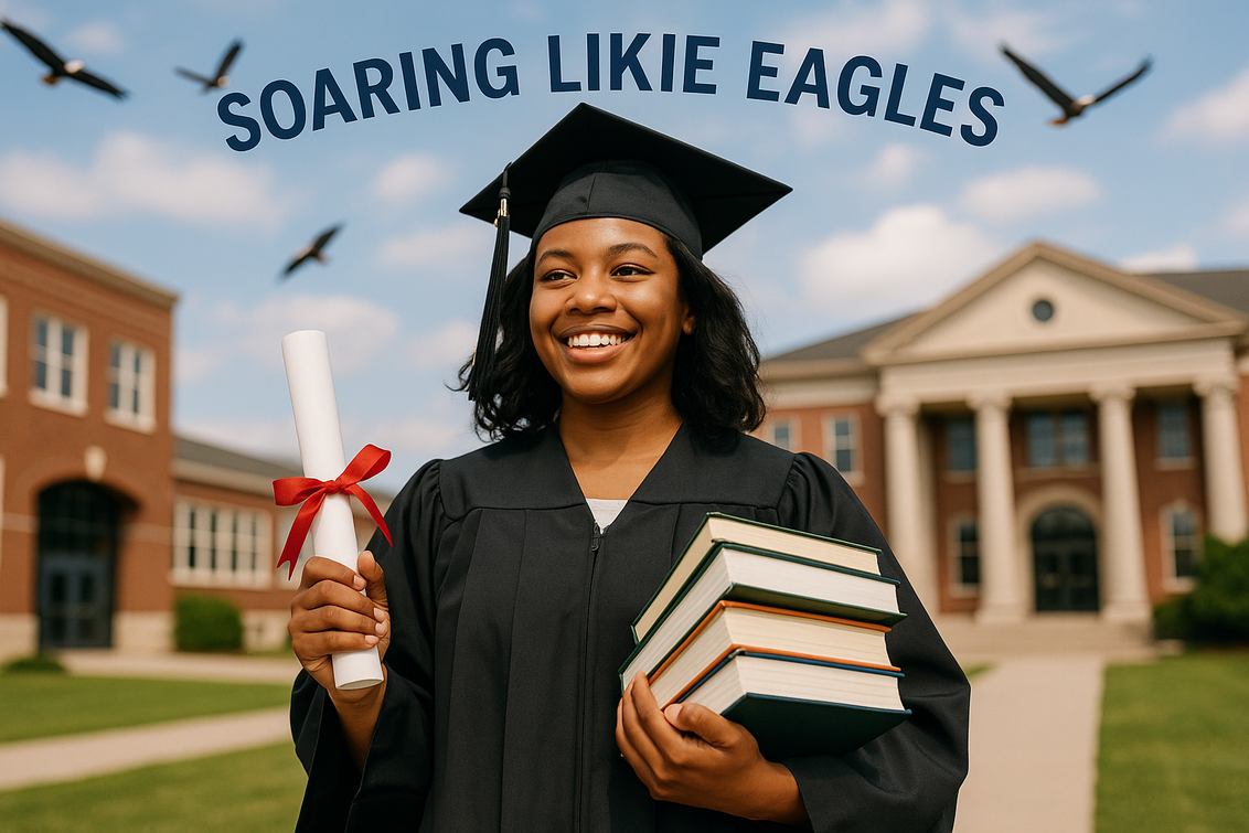 alt_text: "Silhouettes of students embracing, heading toward a sunrise labeled 'Class of 2026 Gateway.'"